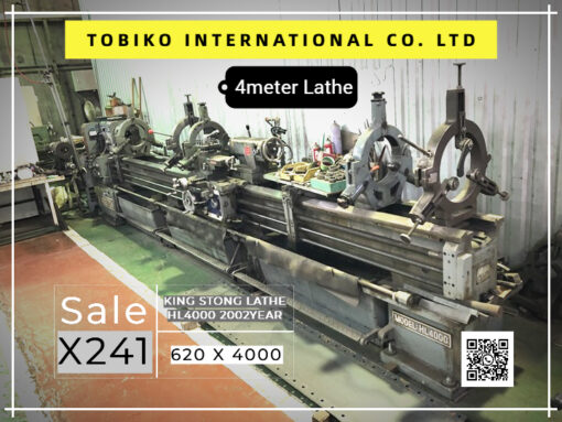 Tobiko Inter' Lathe KINGSTON HL4000 for Sale with manual