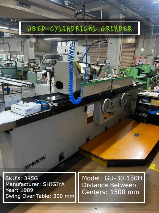 Japan made Shigiya GU-30.150H Grinder - Cylindrical, Used