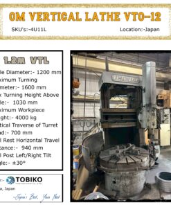 Used VTL Machine for Sale – Japan | Tobiko International