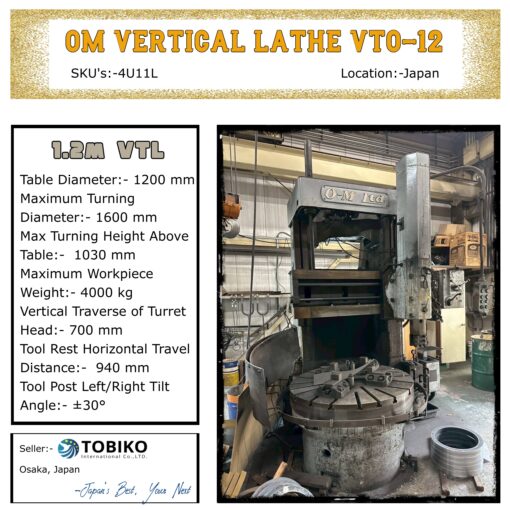 Used VTL Machine for Sale – Japan | Tobiko International