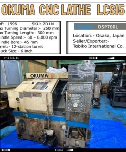 Used OKUMA CNC Lathe LCS-15 1996年製｜日本製 中古旋盤