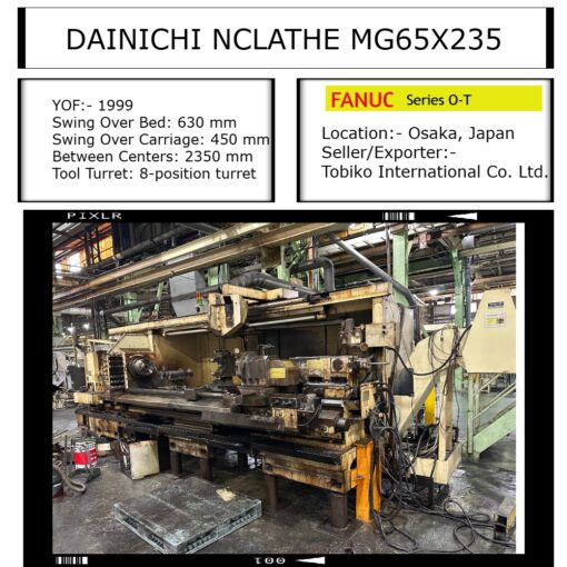 Used Dainichi CNC Lathe machine for sale | Tobiko Japan